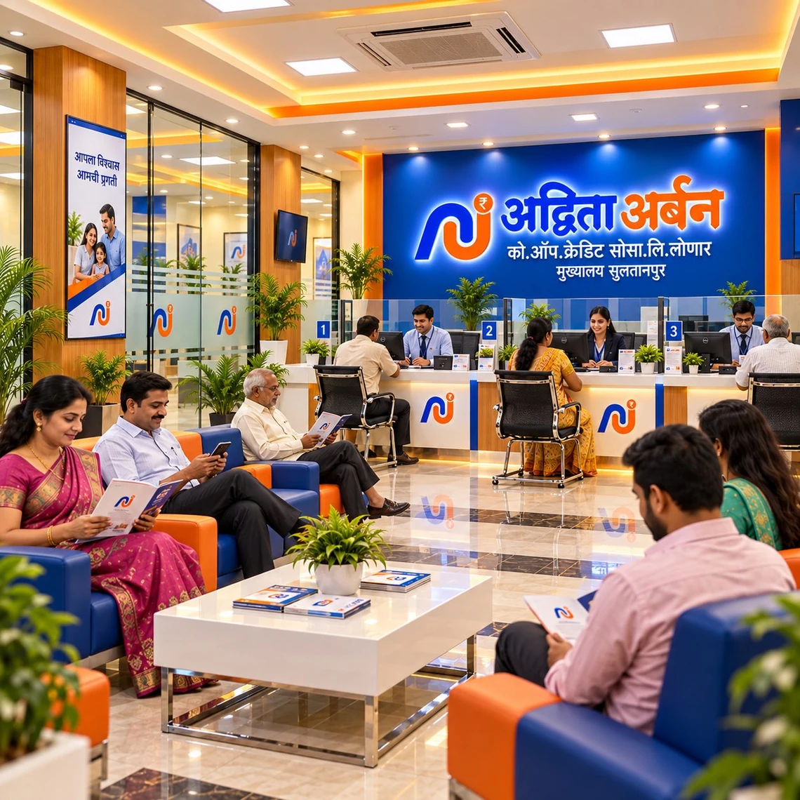 Members waiting in the Advita Urban branch lounge