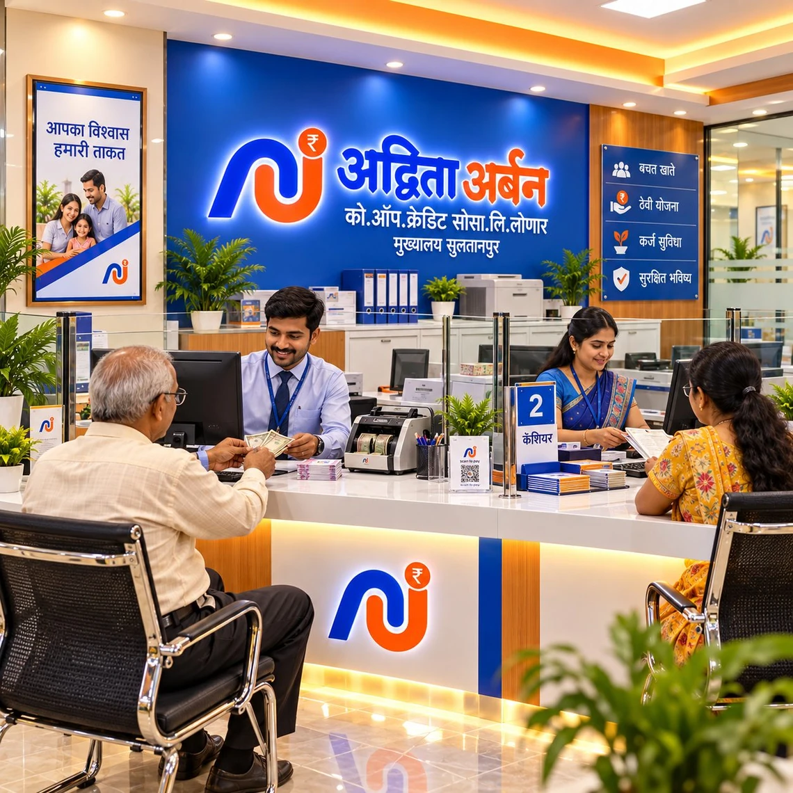 Advita Urban staff serving members at the counter